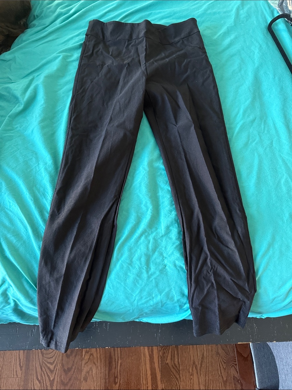 Black Womans straight leg Pants
